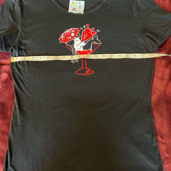 Mermaid Martini Glass American Apparel Graphic t-shirt NWT - Picture 4 of 6